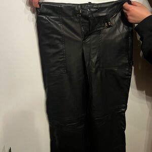 Zara Black Leather Pants